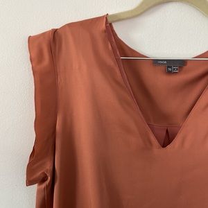 Vince Silk Shift Dress Terracotta Sz 10